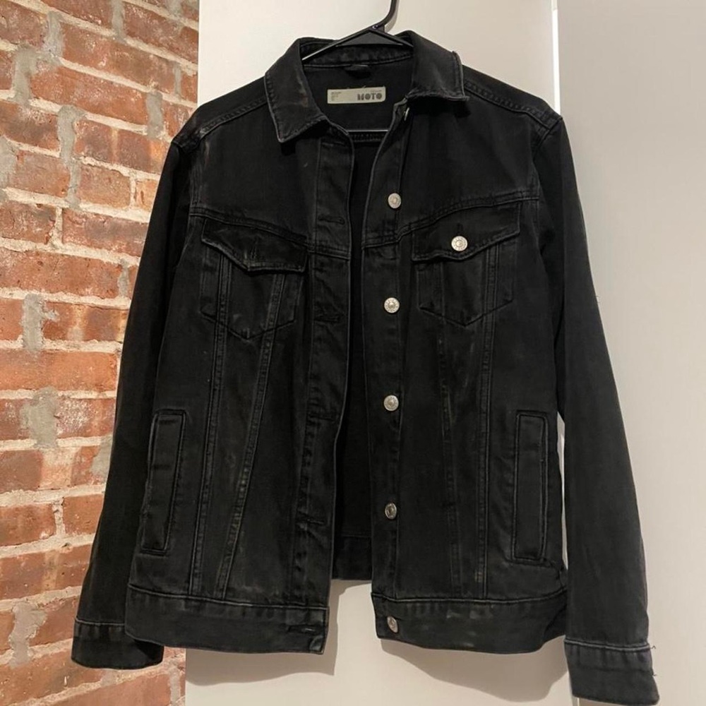 Black denim jacket